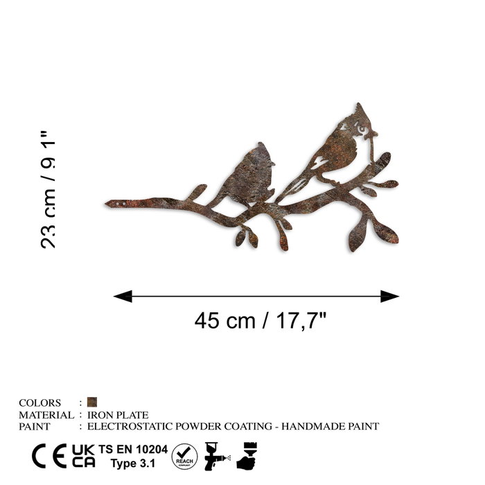 Aberto Design Bird On The Branch 07 - Marrón Aberto Design Bird On The Branch 07 - Marrón
